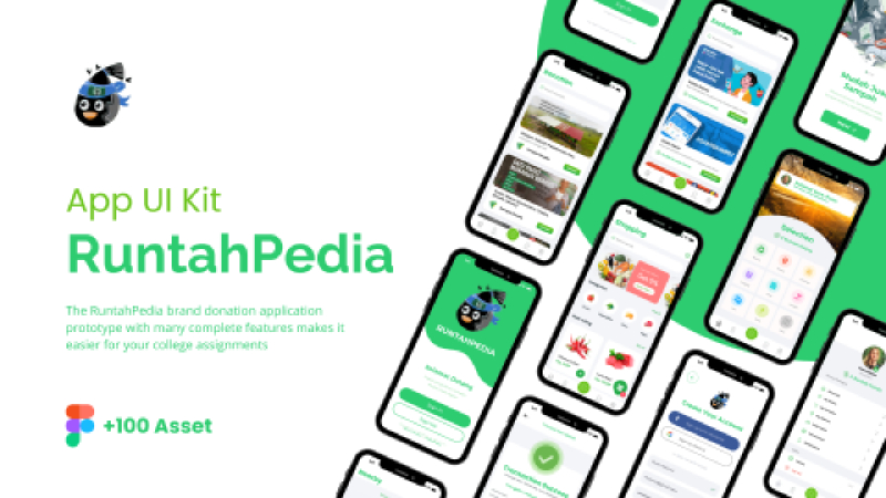 RuntahPedia - UI Design for recycling app Figma template
