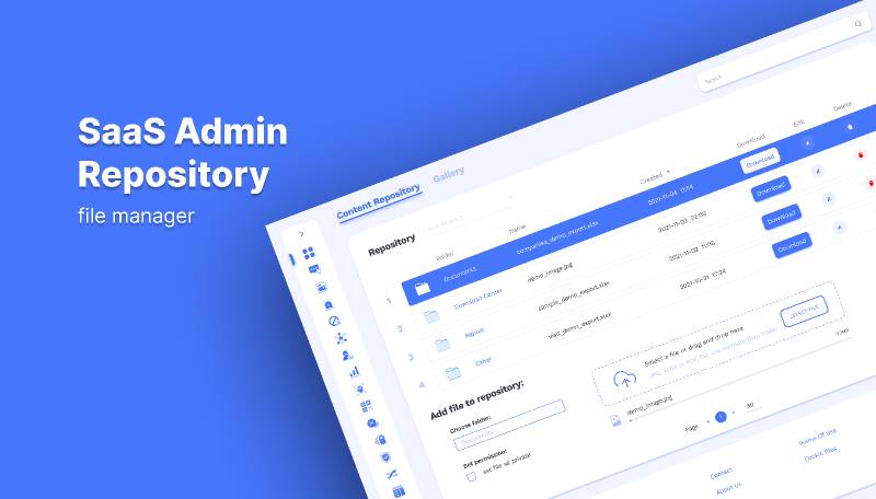 SaaS Admin Content Repository File Manager Figma Template
