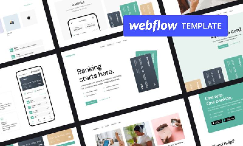 SaaS & Bank Webflow Template Figma Free Resource