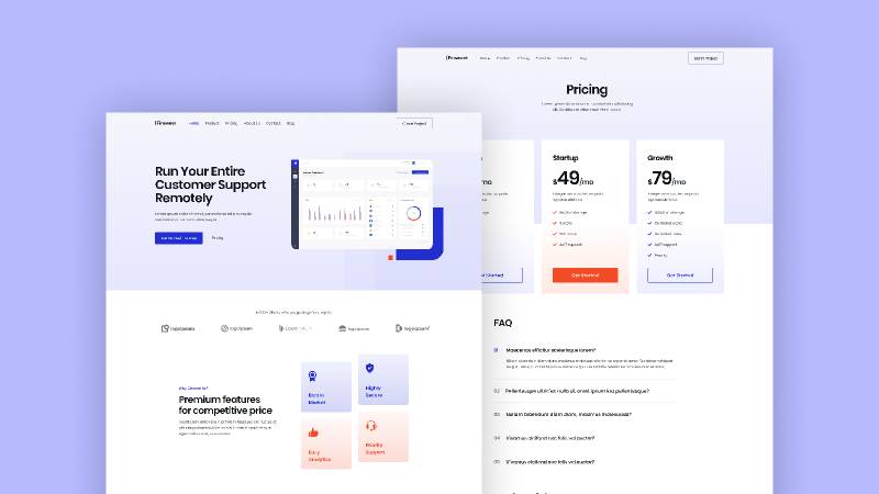 Saas Figma Website Template