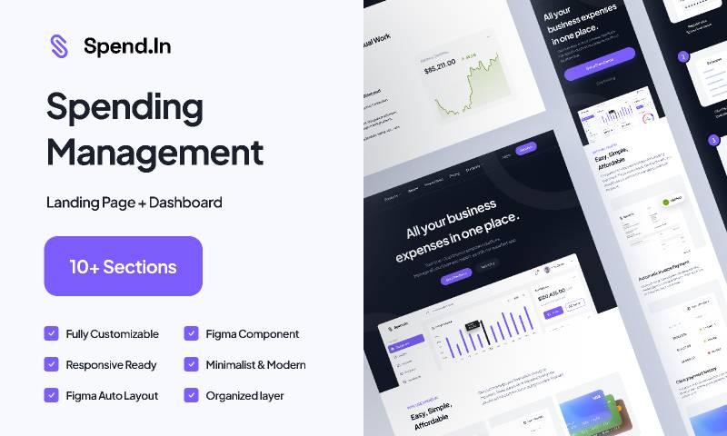 SaaS Landing Page & Design System - Free Figma Template