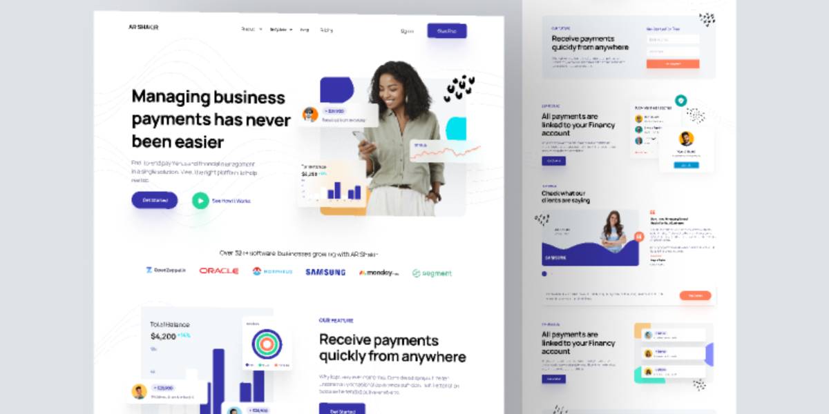 SaaS Landing Page Figma Free Template UI4Free