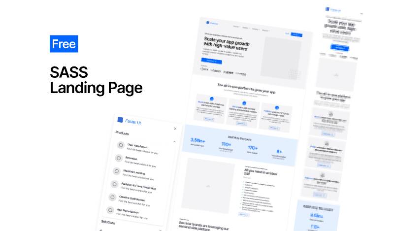 Saas Landing Page Figma Website Template