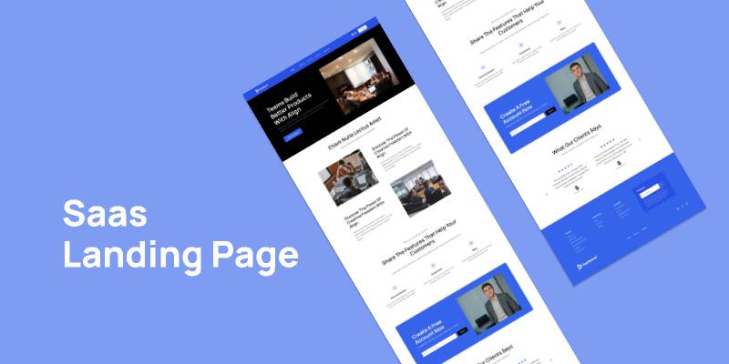 Saas landing page Figma Website Template