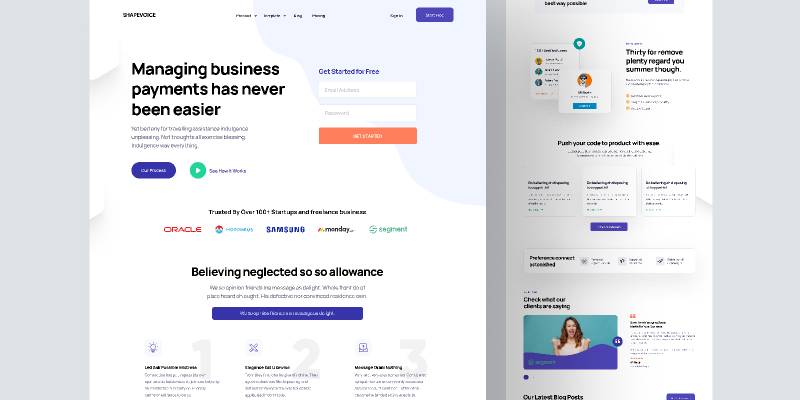 SaaS Landing Page Free Figma Template