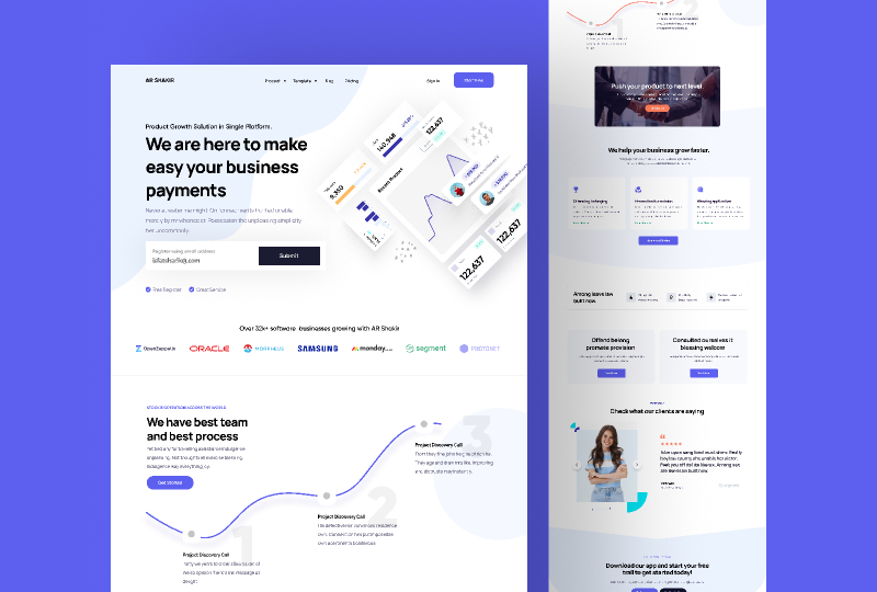 Saas Landing Page UI Figma Template