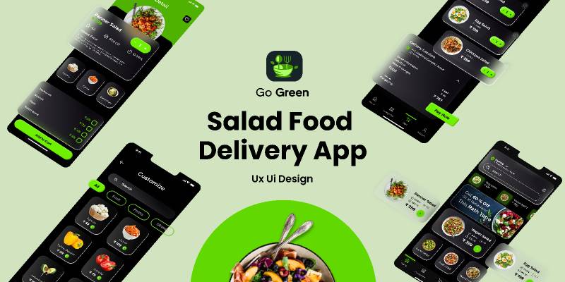Salad Food App - Figma Mobile Template