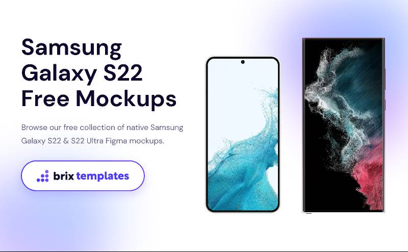 Samsung Galaxy S22 Free Mockups Figma Template