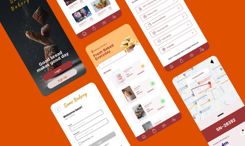 Sano Bakery App Figma Mobile Template