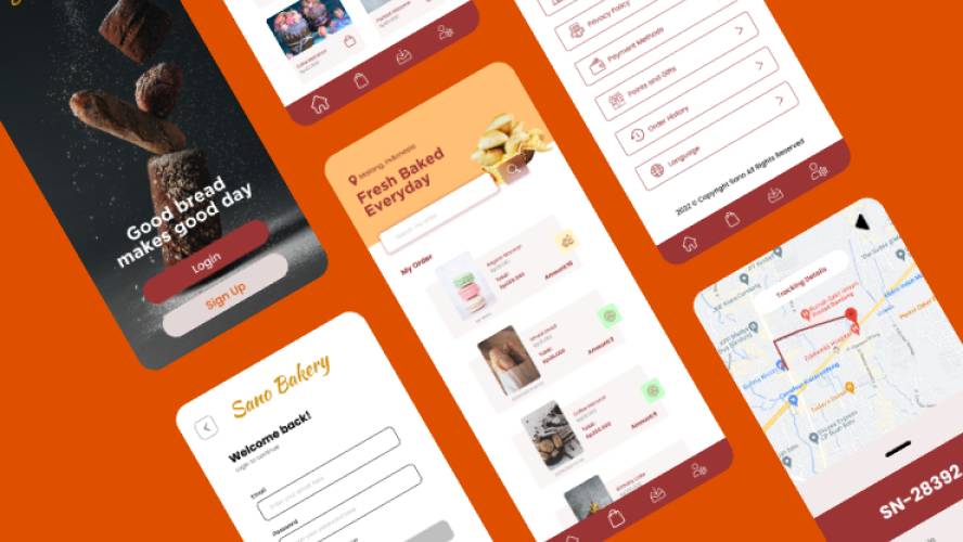Sano Bakery App Figma Mobile Template