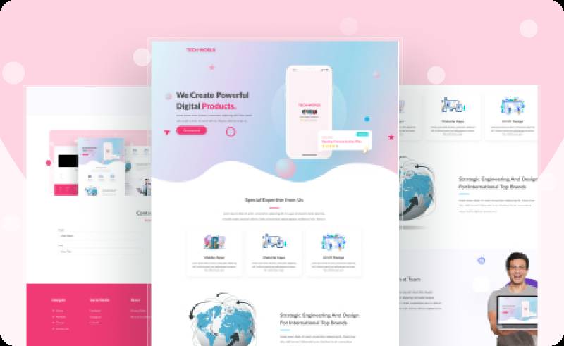 Sass Landing Page Templates Figma Website Template