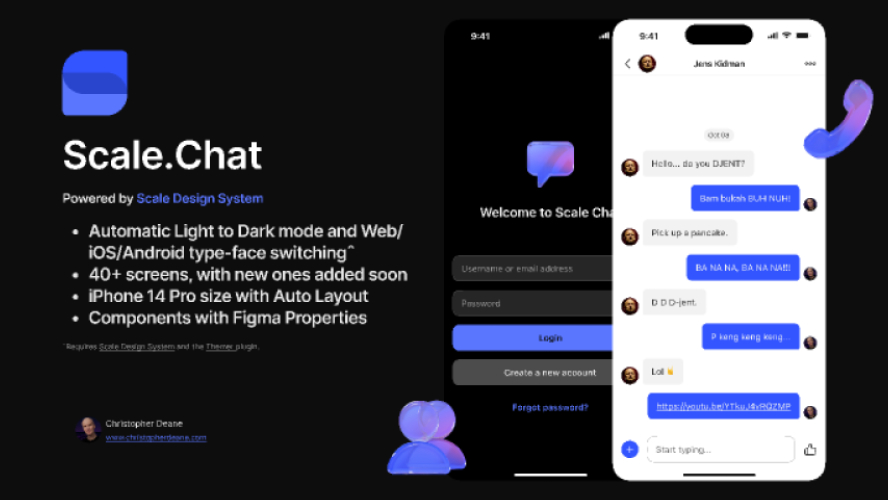 Scale Chat - UI Kit Figma Free Download