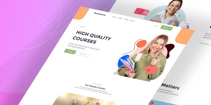 School Sharp Responsive Figma Website Template Download