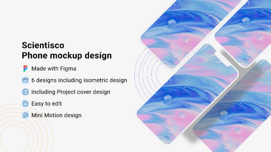 Scientisco Phone Mockup template figma free download