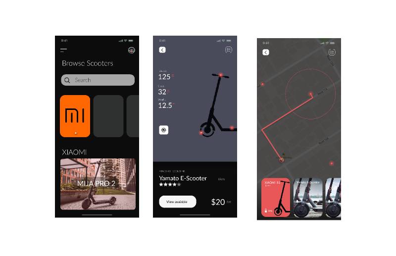 Scooters Rent UI Figma Template