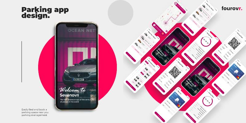 Sevenovn Parking App Figma Mobile Template