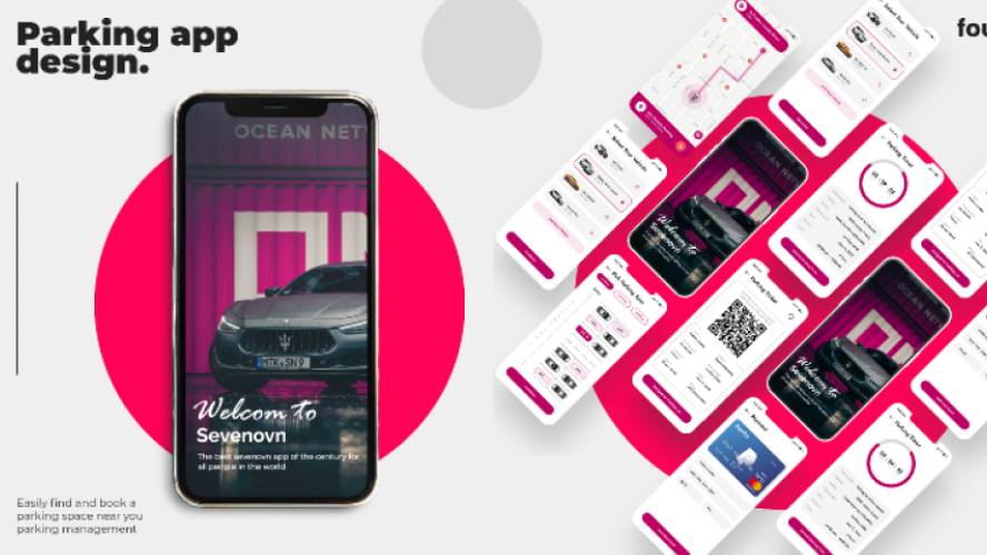 Sevenovn Parking App Figma Mobile Template