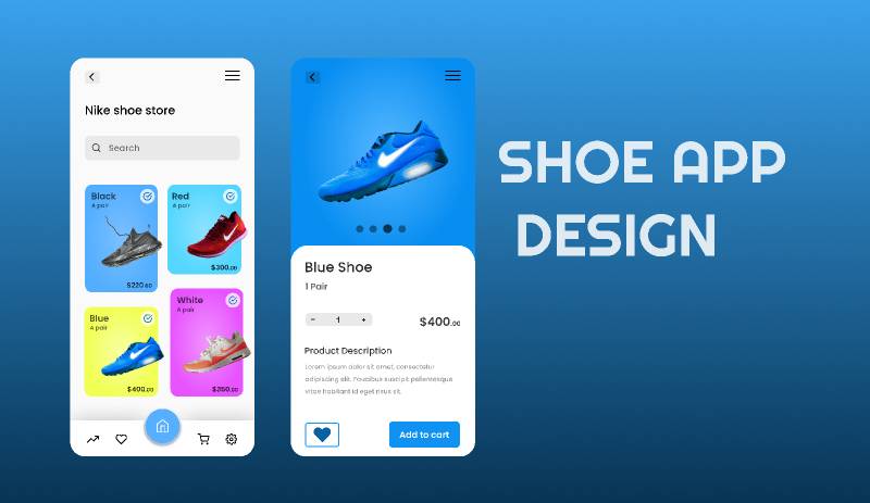 Shoe App Design Figma Mobile Template