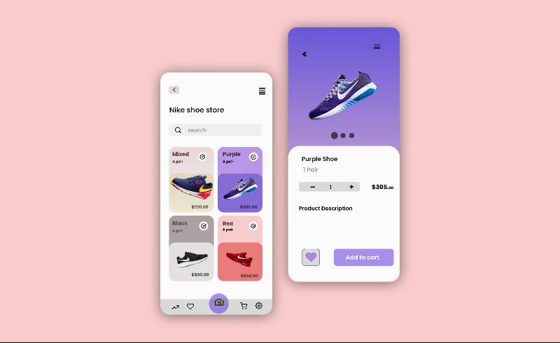 Shoe ordering App - Figma Mobile Template