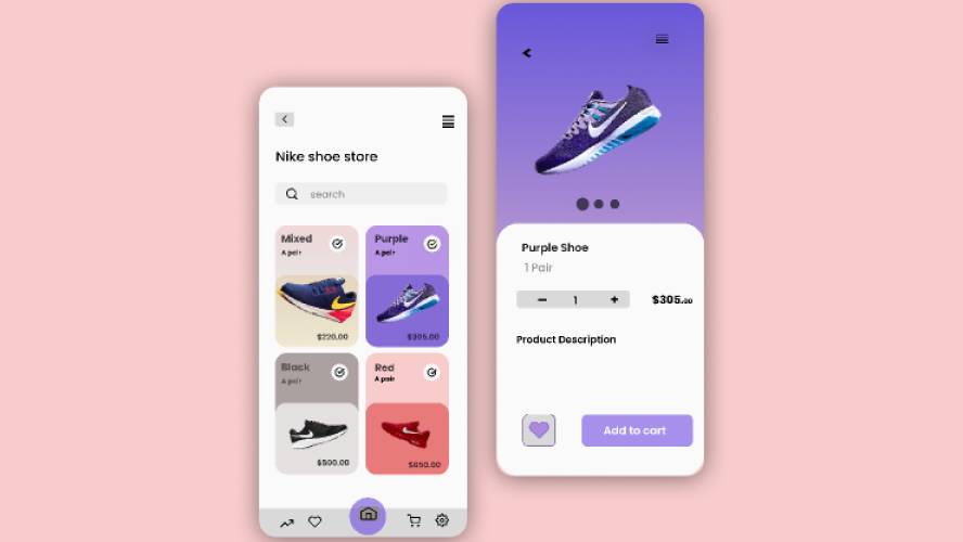 Shoe ordering App - Figma Mobile Template