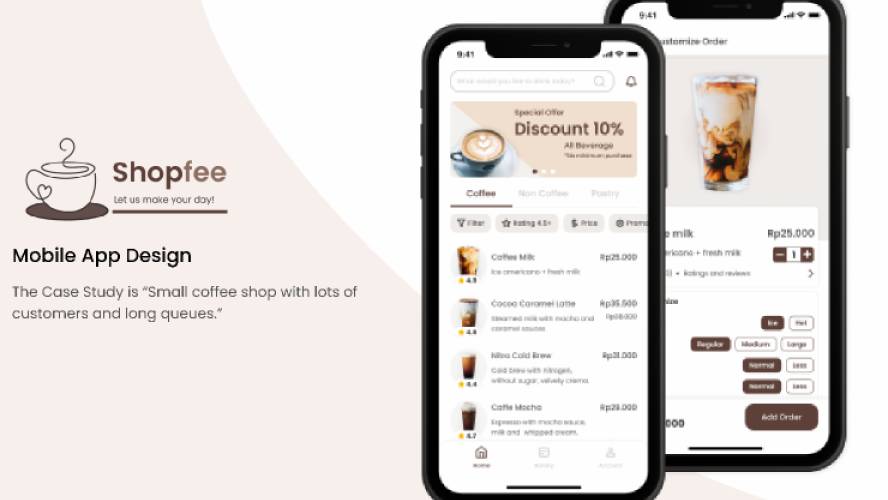 Shopfee (Coffee Shop) - Figma Mobile Template