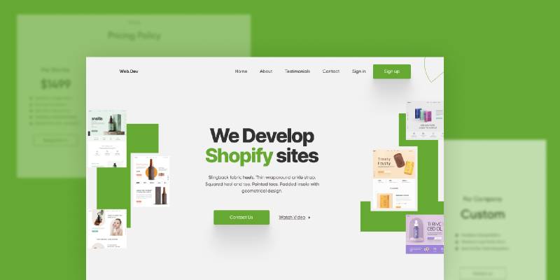 Shopify Landing Page Figma Template