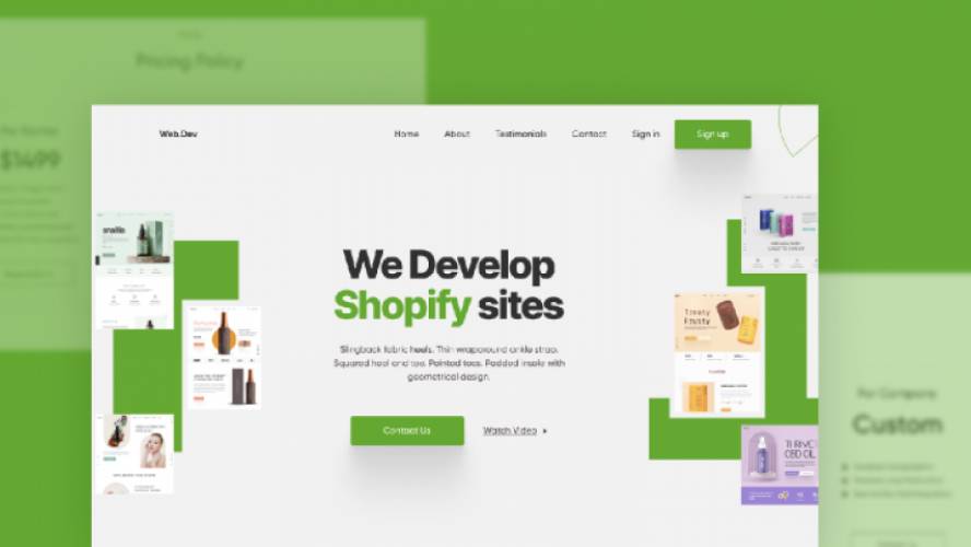 Shopify Landing Page Figma Template