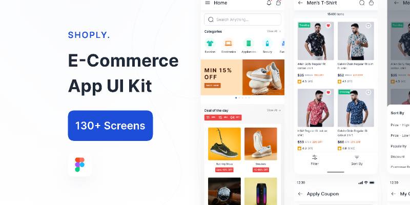 Shoply E-Commerce App UI Kit Figma Template