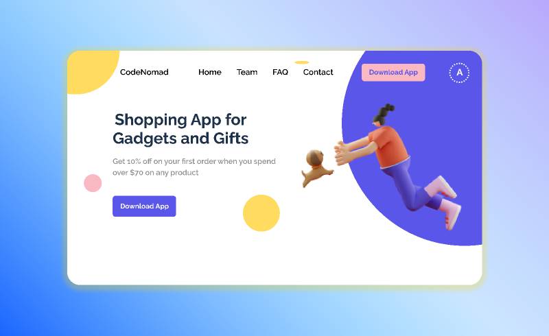 Shopping App - Figma Website Template