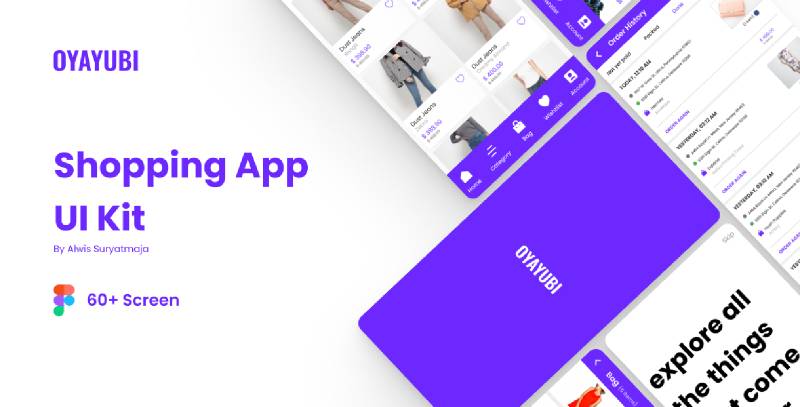 Shopping App UI Kit Figma Template (OYAYUBI)