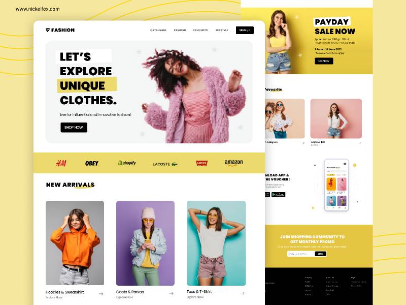 Shopping Website Figma Landing Page