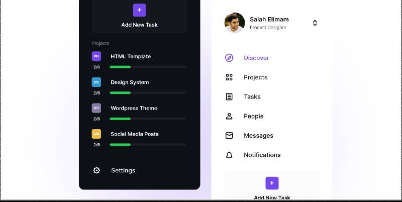 Side Navigation Figma Ui Kit