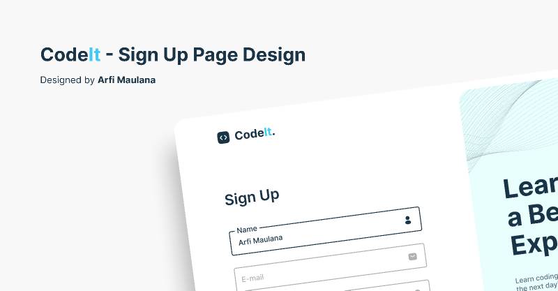 Sign Up Page Design Figma Template