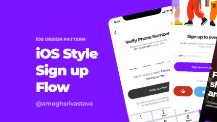 Simple iOS Style Sign Up Flow Figma