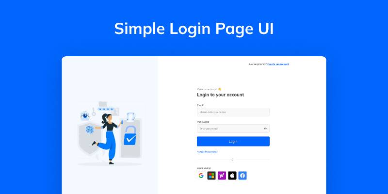 Simple Login Page UI Kit