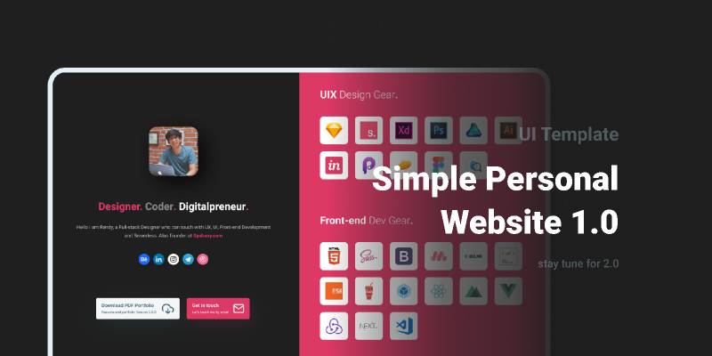 Simple Personal Website figma