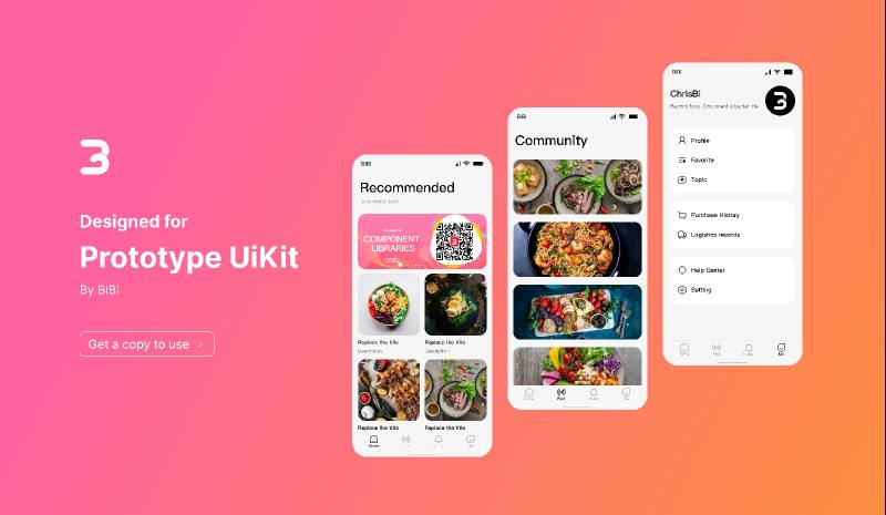 Simple Prototype UIKIT - Food Delivery App