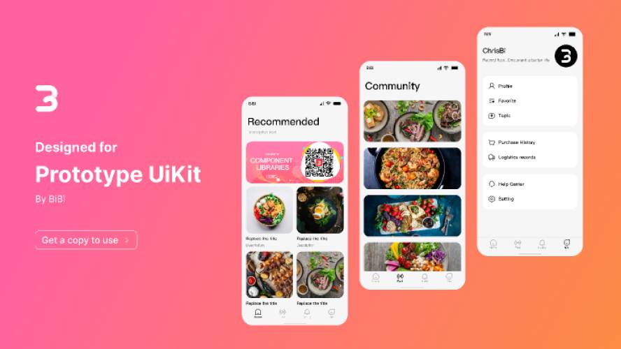 Simple Prototype UIKIT - Food Delivery App