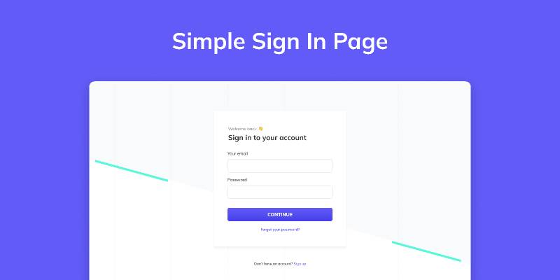 Simple Sign In Page Figma Web Ui Kit