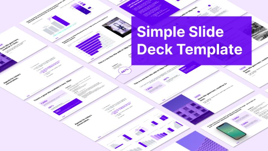 Simple Slide Deck & Presentation Template Figma Template