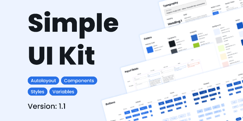 Simple UI Kit Figma Free Design System