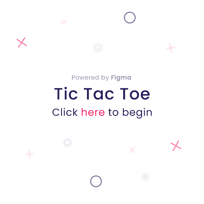 Single player Tic Tac Toe Figma Template