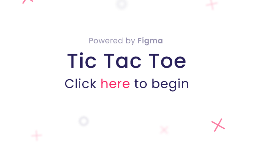 Single player Tic Tac Toe Figma Template