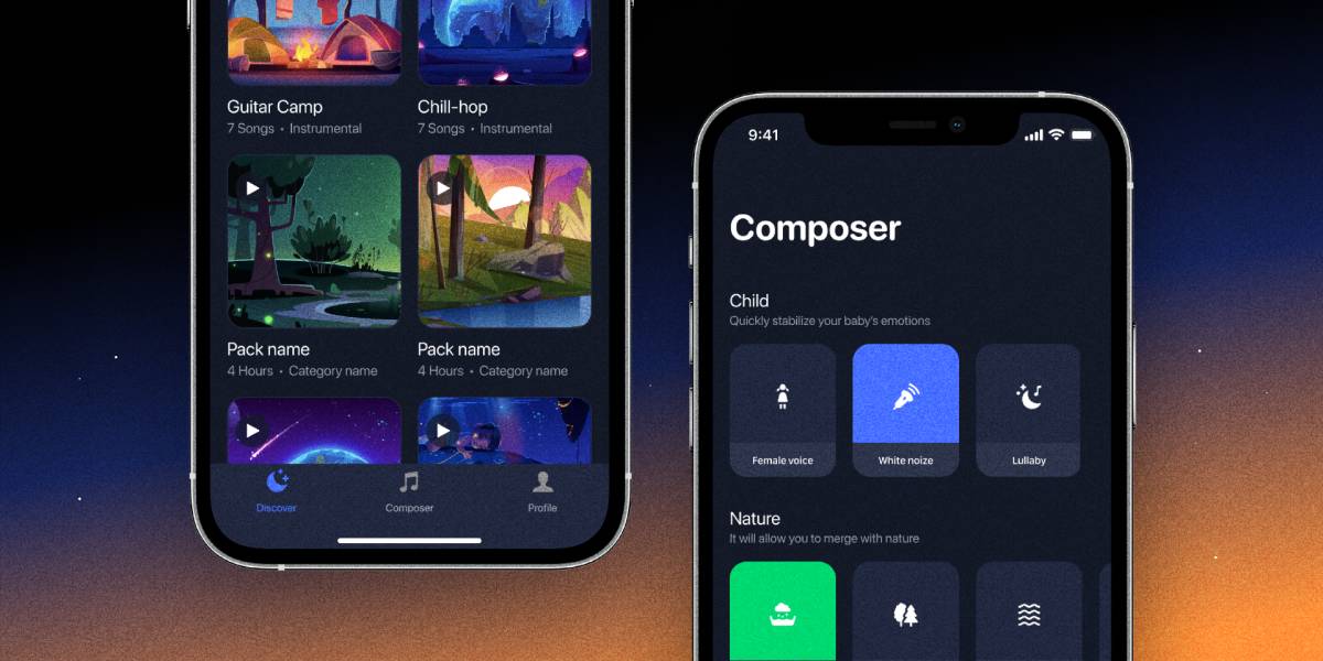 Sleep Sounds - Mobile App Design Figma Template