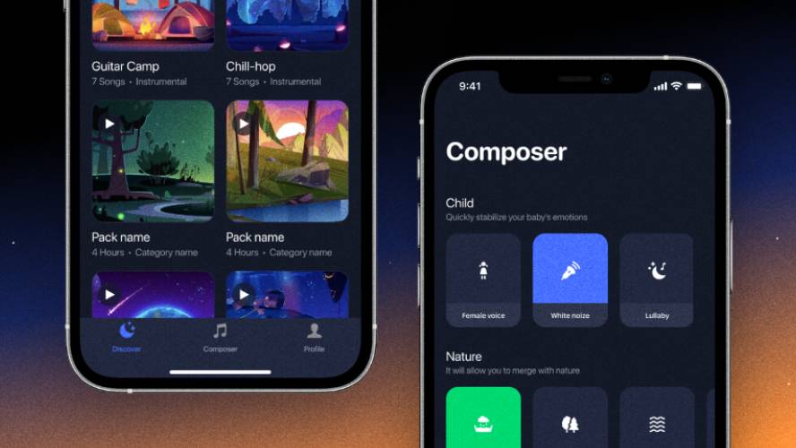 Sleep Sounds - Mobile App Design Figma Template