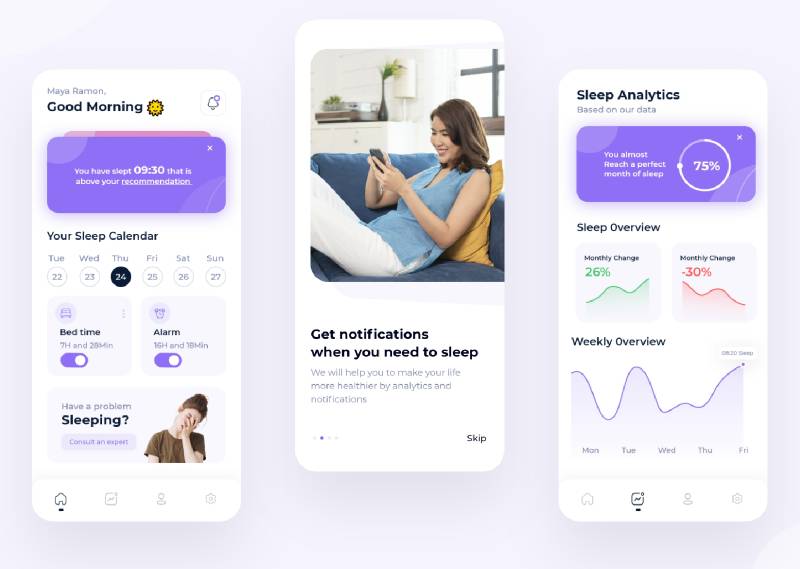 Sleeping App Figma Template