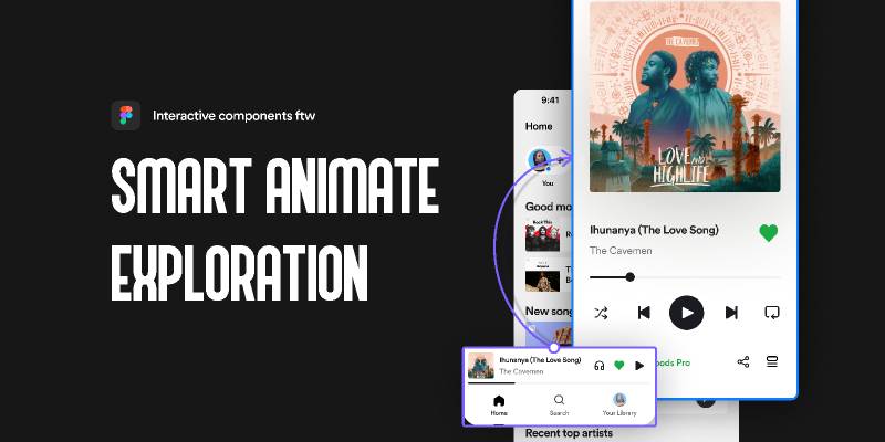 Smart Animate - Music App Exploration Figma Template
