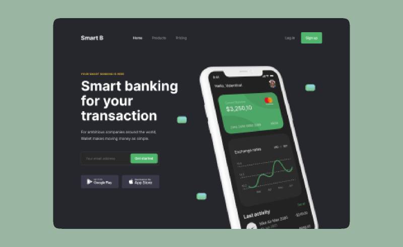 Smart Banking Website - Header Figma Web Ui Kit