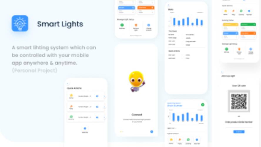 Smart Light - App UI design figma mobile template