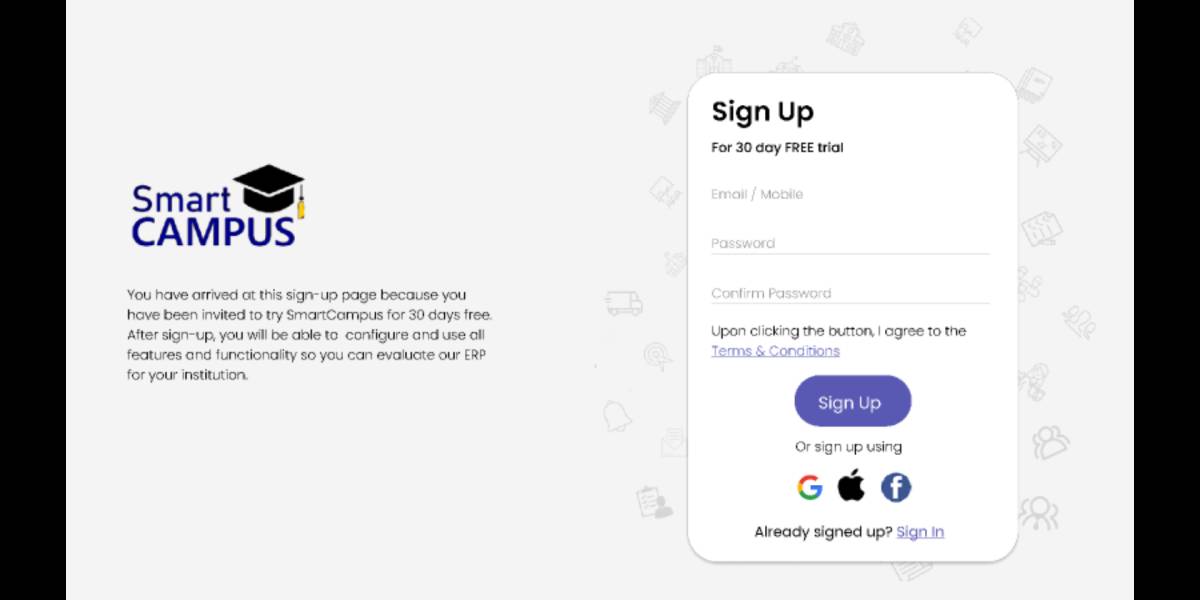 SmartCampus Figma Login Page